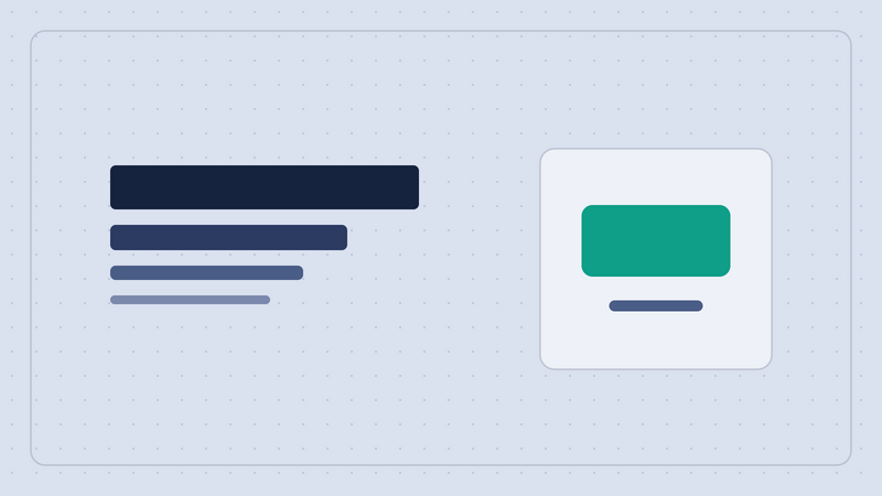 Abstract typographic hierarchy illustration with descending blocks and one large value panel