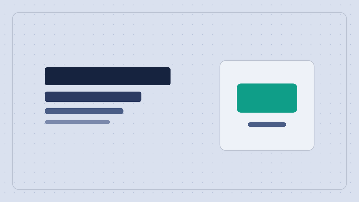 Abstract typographic hierarchy illustration with descending blocks and one large value panel
