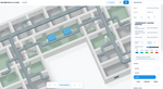 AXIS 3D thermograph view with temperature-shaded zones and Niagara ORD bindings in the properties panel