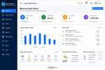 ATRIUM Niagara N4 school dashboard with building status, energy use, recent alarms, weather, and maintenance reminders.