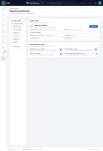 LUMA operating preferences page with building profile and active operating controls